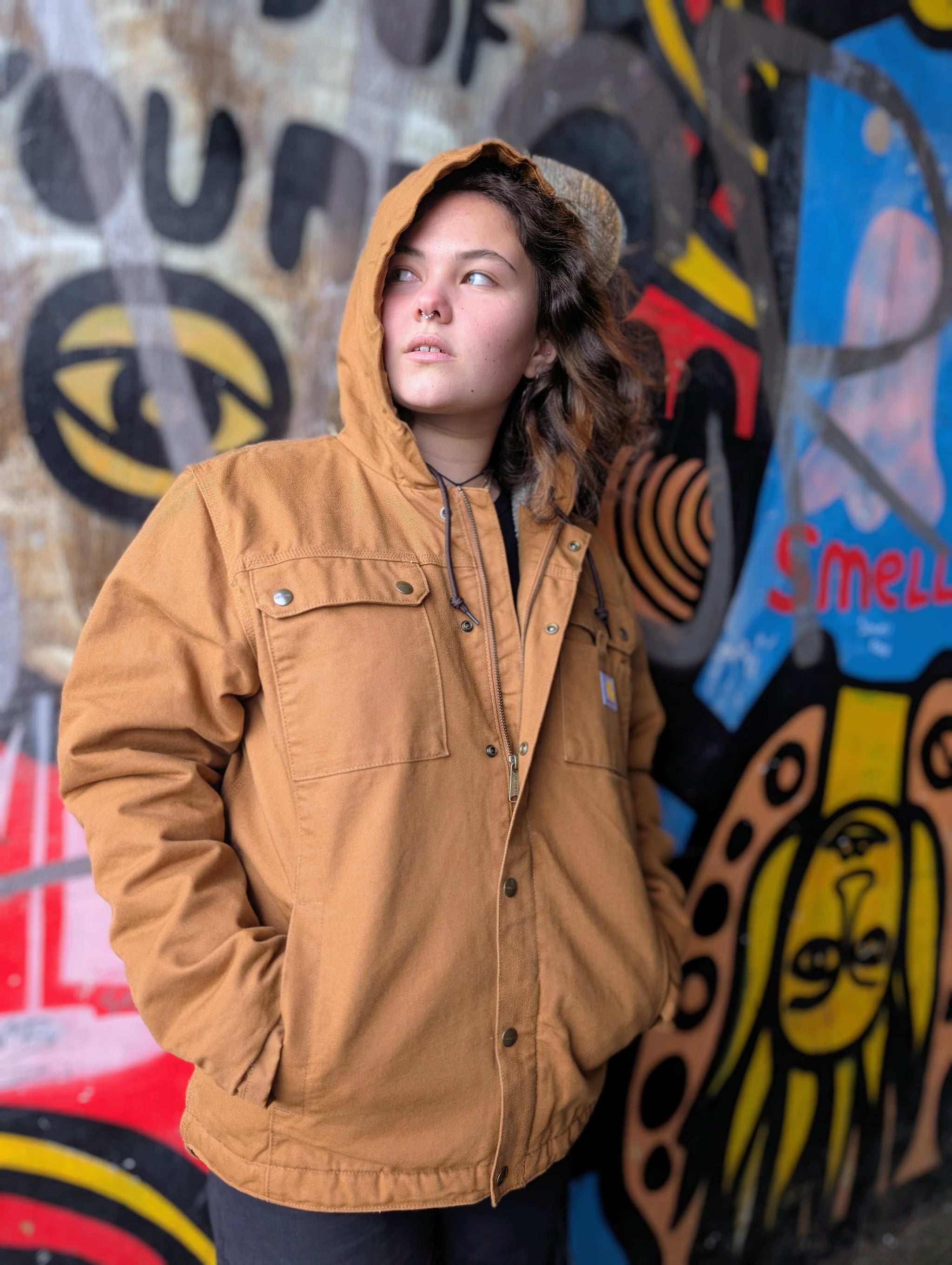 Relaxed Fit Utility Sherpa Jacket Carhartt RELAXED FIT WASHED DUCK