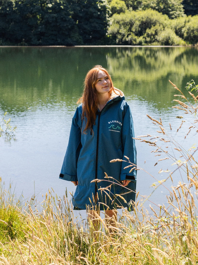 Bleubird Nordic Waterproof Robe - Wild Swimming & Surf Recycled Eco Ro ...