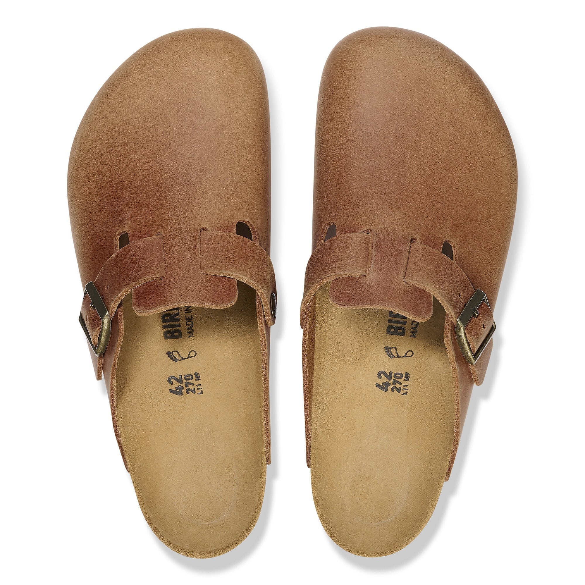 Birkenstock Leather Clogs Uk BIRKENSTOCK NEW Boston Cognac Shop In